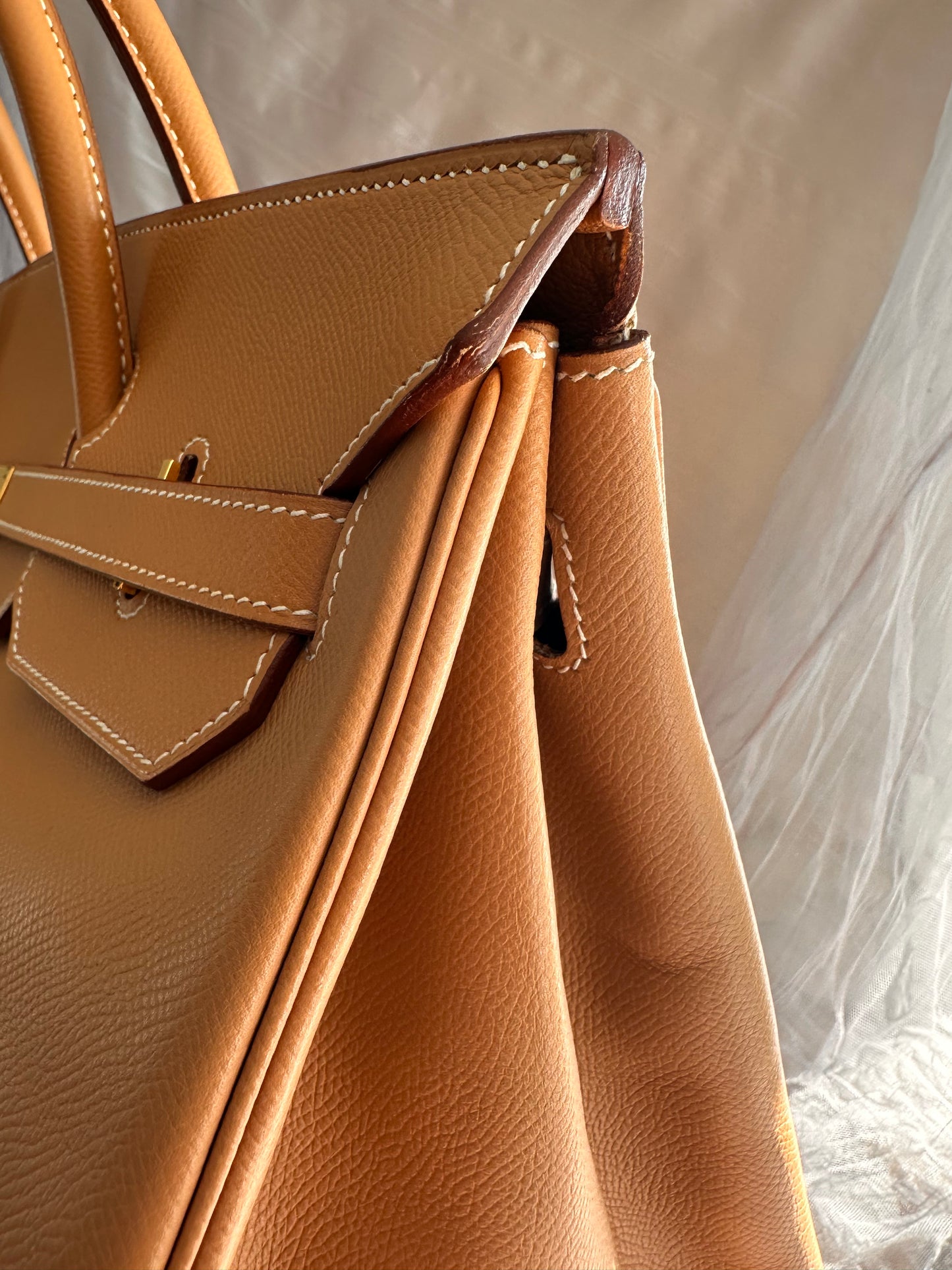 Hermes Birkin 40 Courchevel leather Natural □C