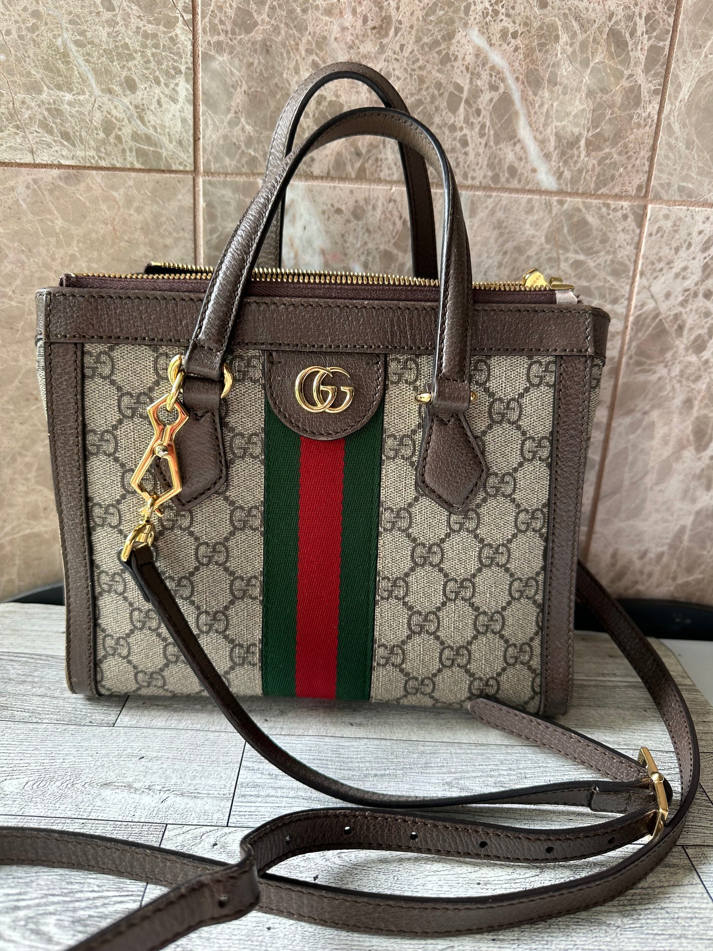 Gucci GG Supreme Canvas 2 way bag