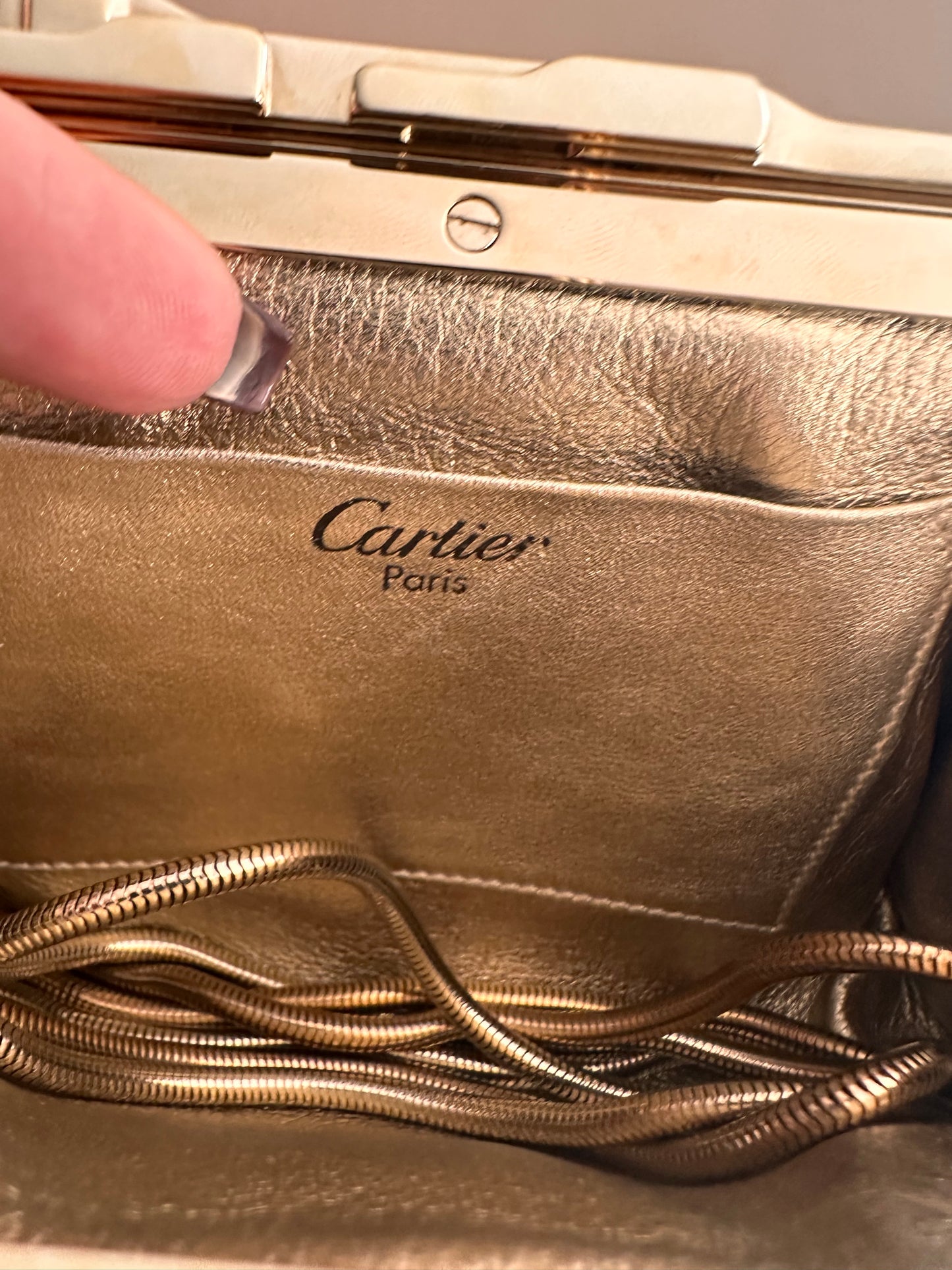 Cartier kiss lock crossbody