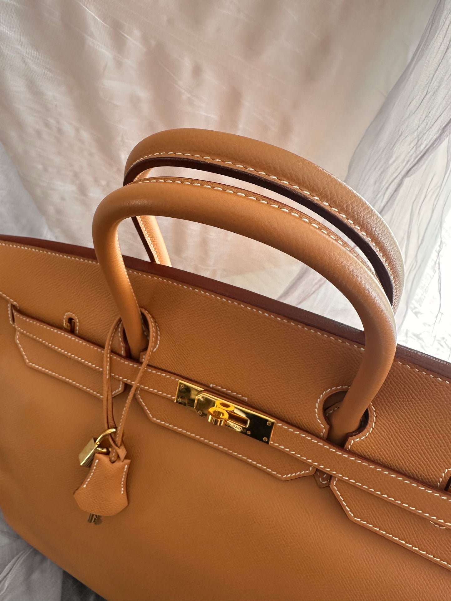 Hermes Birkin 40 Courchevel leather Natural □C