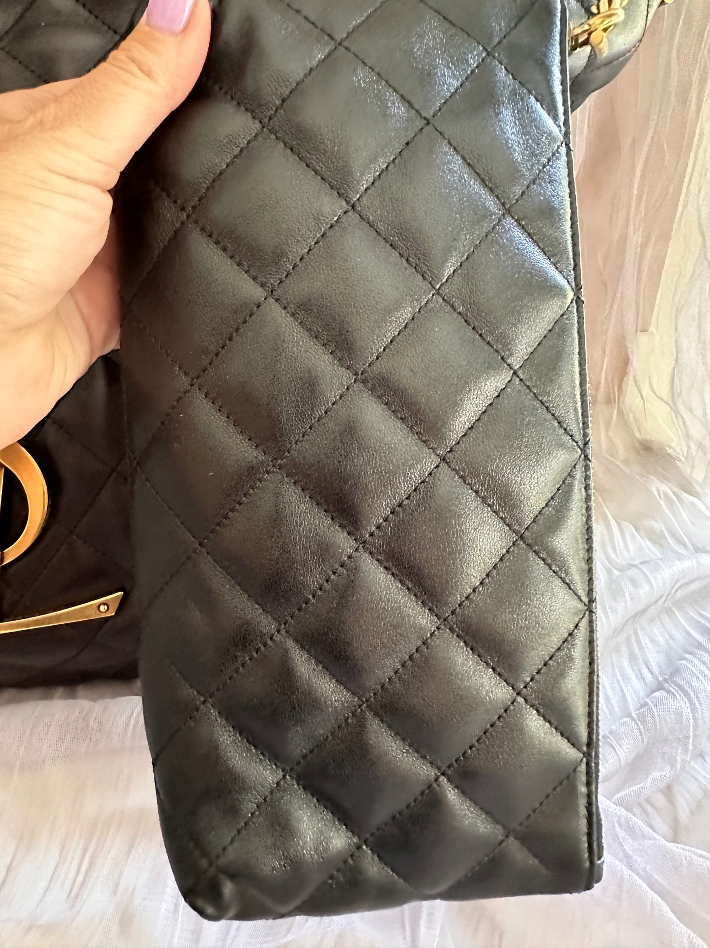 YSL Icare black lambskin