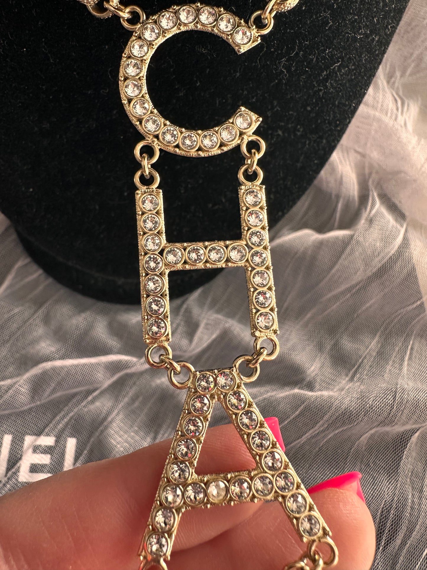 Chanel Runway Logo Drop necklace