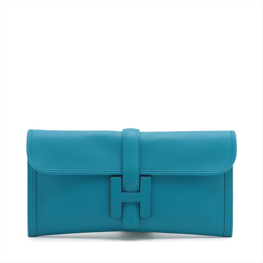 Hermes Jige Blue Zanzibar swift leather