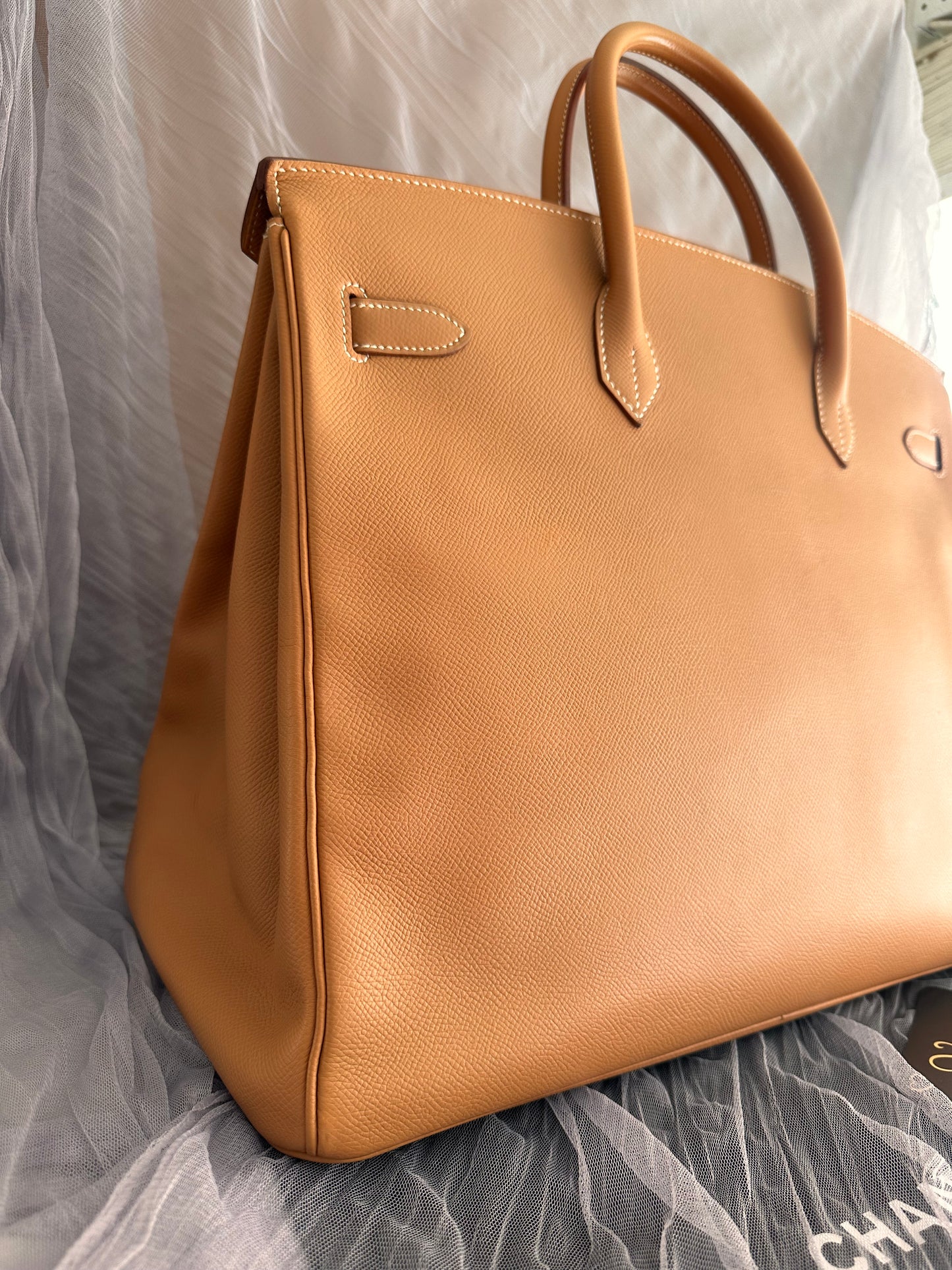 Hermes Birkin 40 Courchevel leather Natural □C