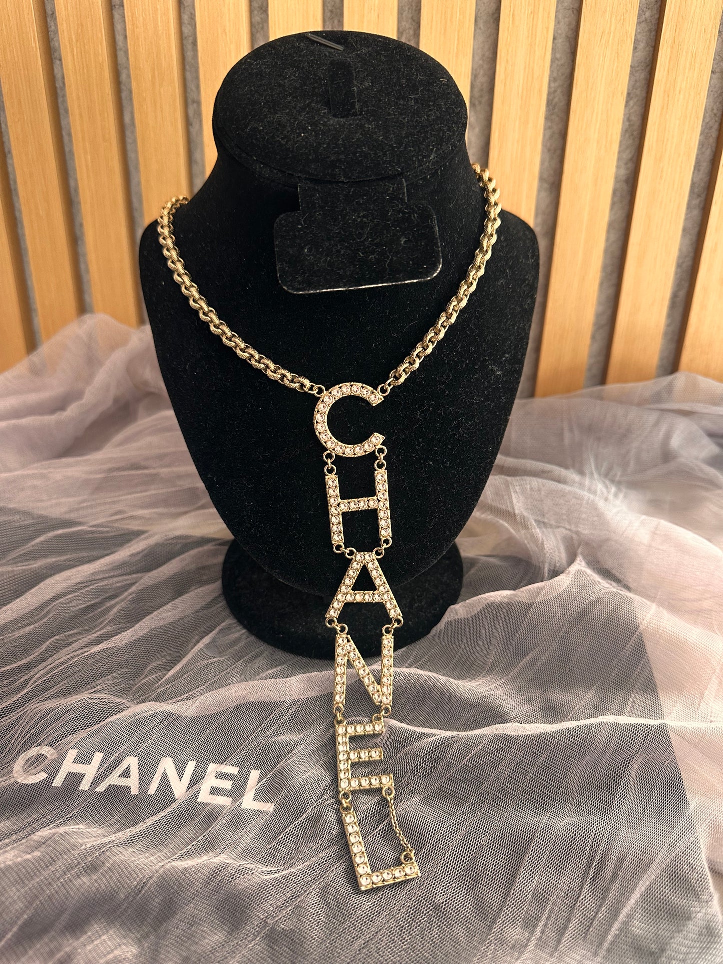 Chanel Runway Logo Drop necklace