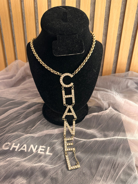 Chanel Runway Logo Drop necklace