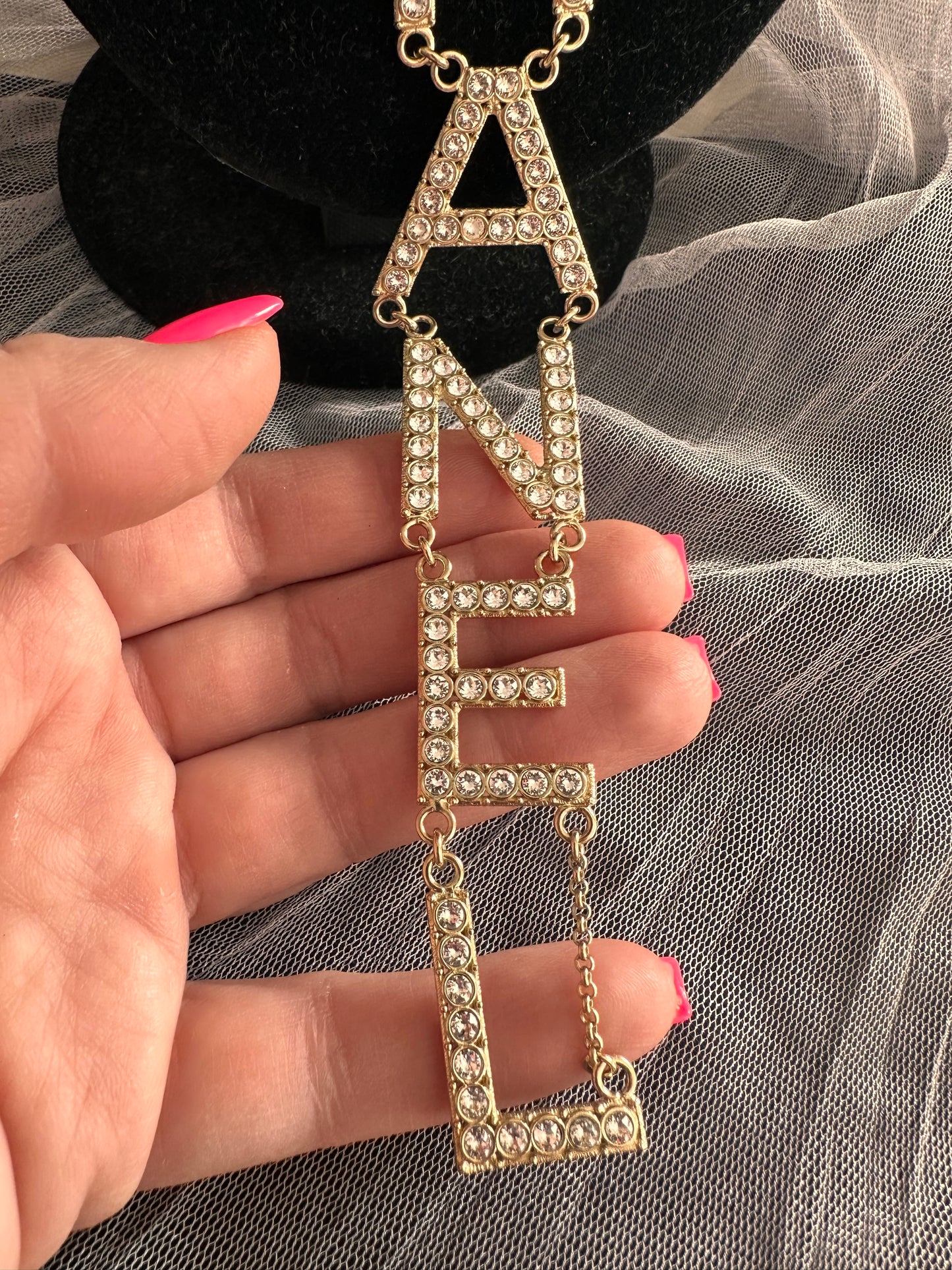 Chanel Runway Logo Drop necklace