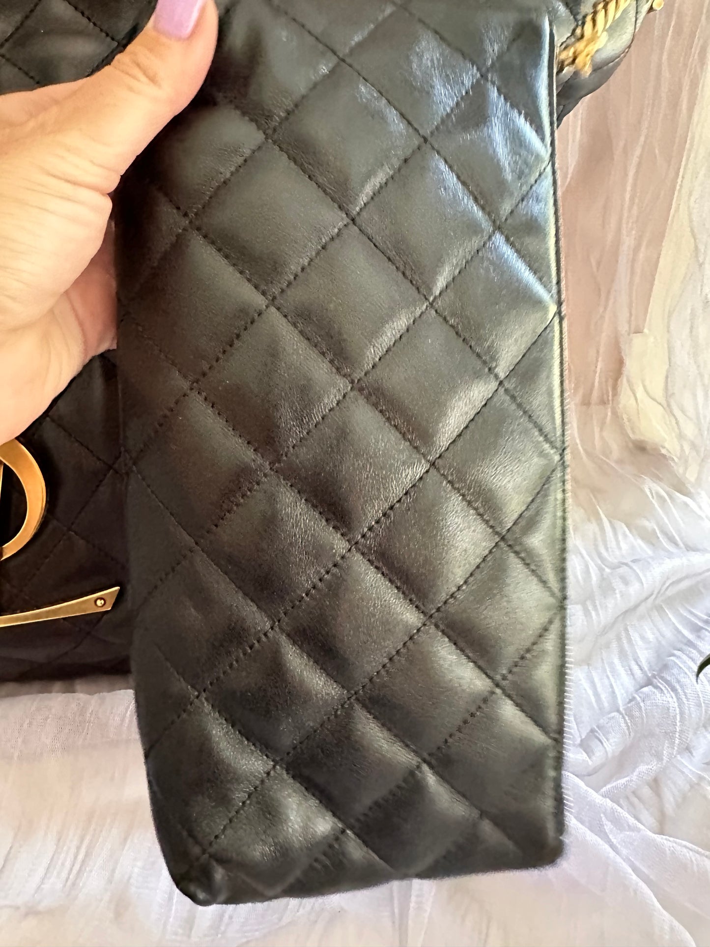 YSL Icare black lambskin