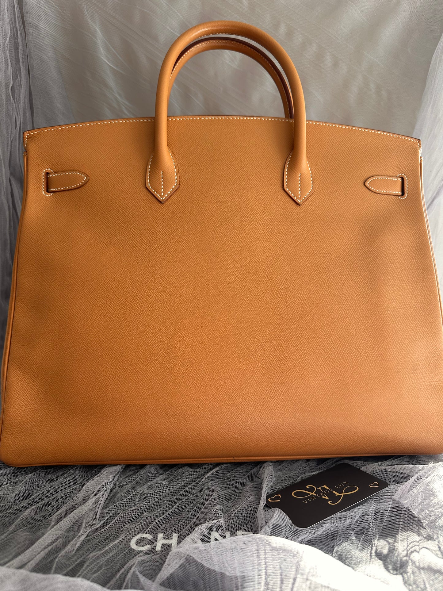 Hermes Birkin 40 Courchevel leather Natural □C