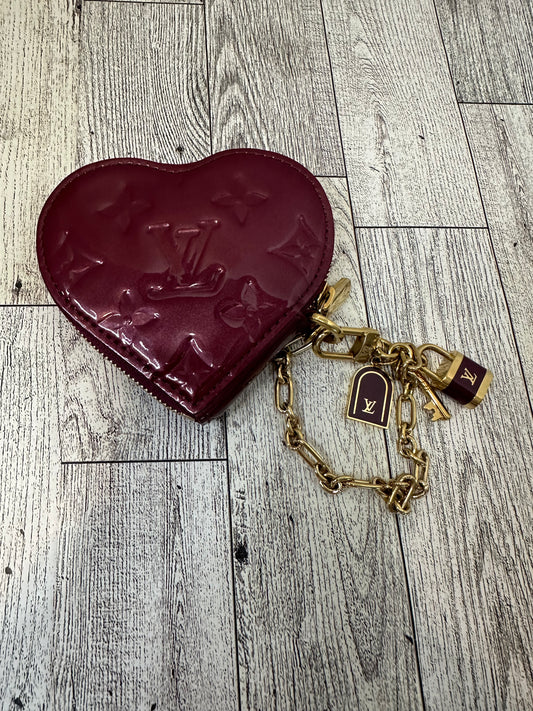 Louis Vuitton heart coin purse with chain and charms