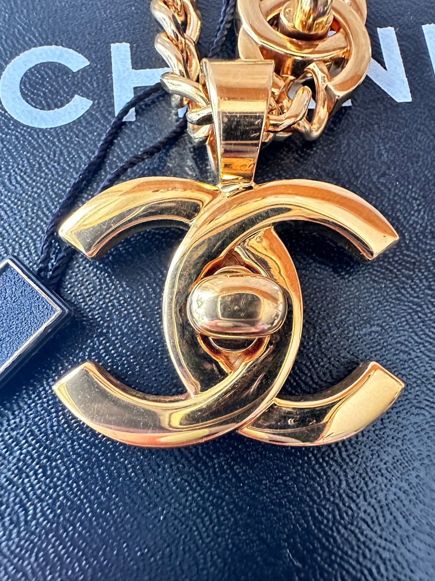 Chanel double turnlock necklace