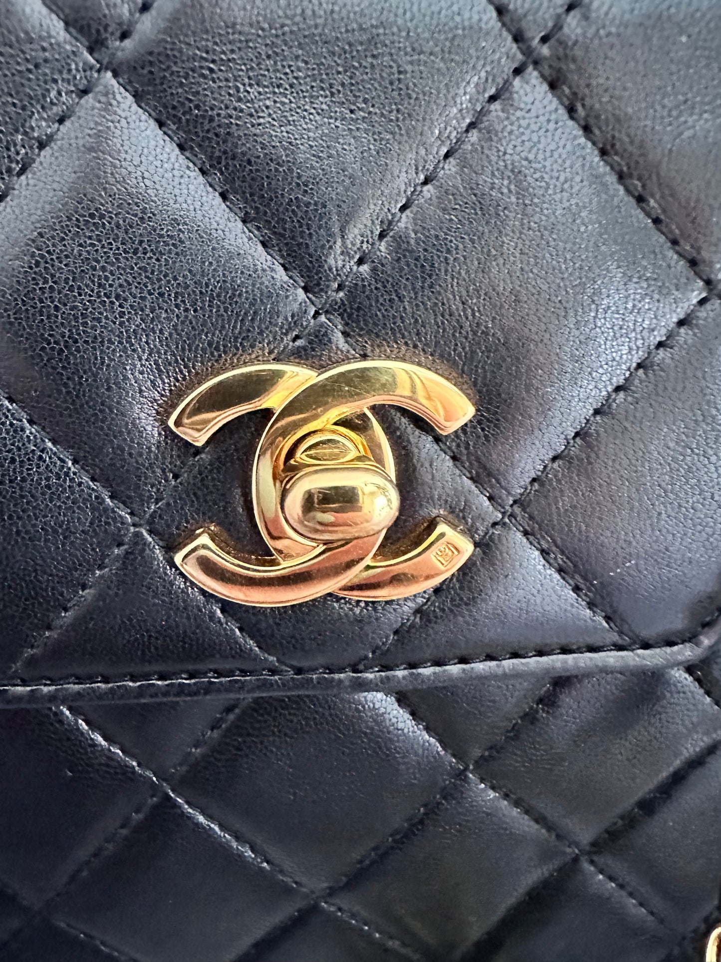 Chanel Lambskin Octagon ultra rare mini flap