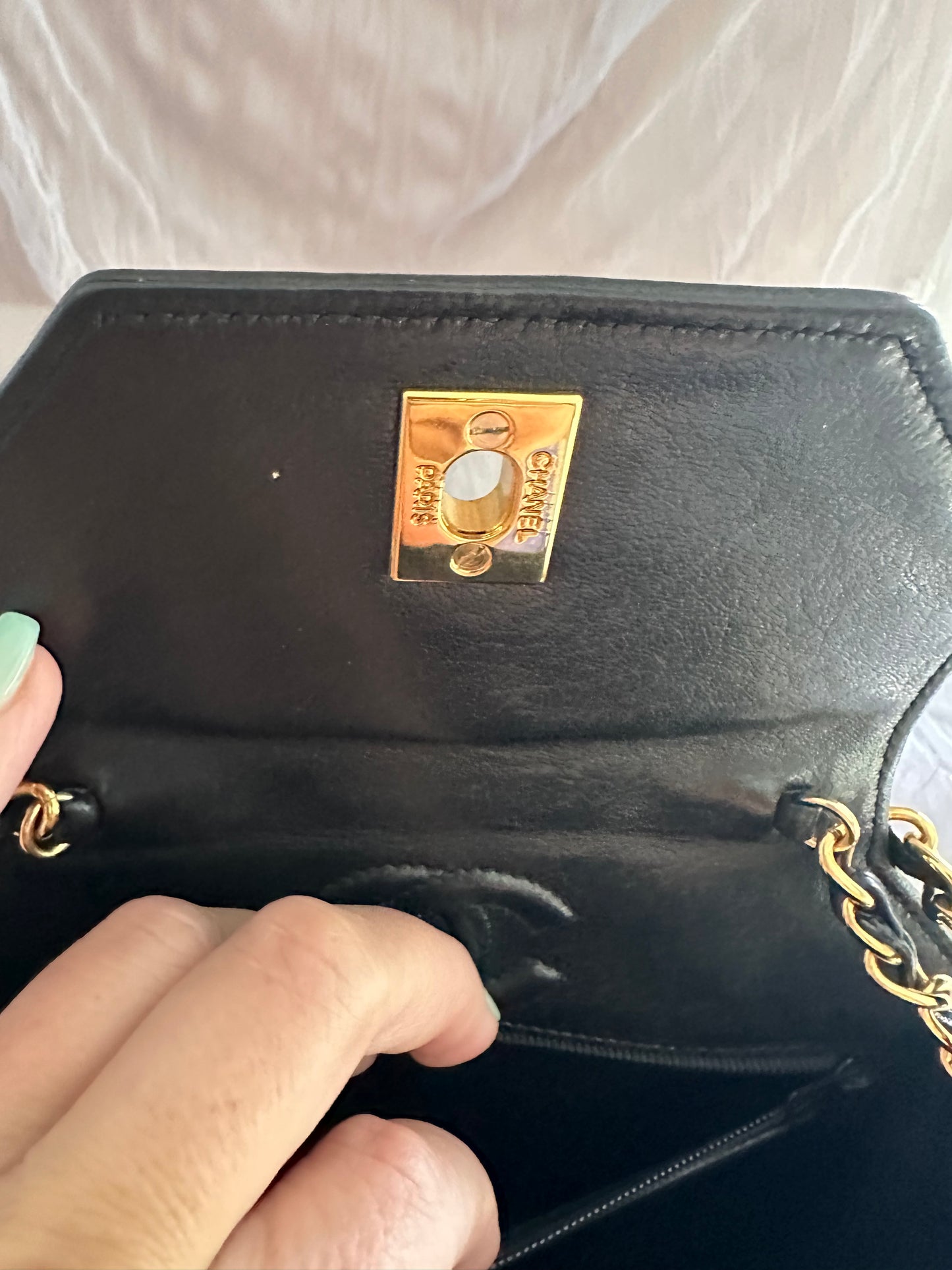 Chanel Lambskin Octagon ultra rare mini flap