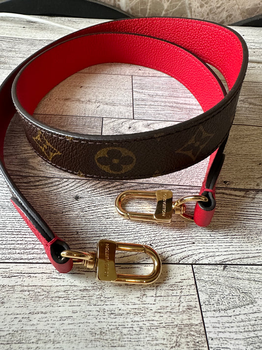 Louis Vuitton monogram red strap